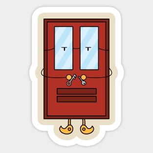 cute lock picking door Sticker